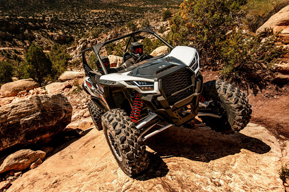 Kawasaki has released a new sport side x side, the 2020 Kawasaki Teryx KRX 1000, and it has the highest displacement and most powerful engine to date for a Kawasaki side x side.