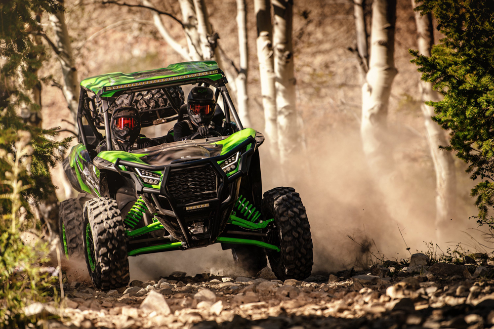 Kawasaki has released a new sport side x side, the 2020 Kawasaki Teryx KRX 1000, and it has the highest displacement and most powerful engine to date for a Kawasaki side x side.